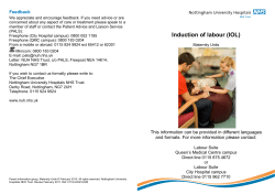 Induction of labour (IOL) - Nottingham University Hospitals NHS Trust