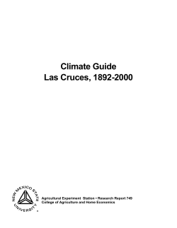 Climate Guide Las Cruces, 1892-2000