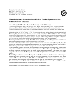 Multidisciplinary determination of Lahar Erosion Dynamics at