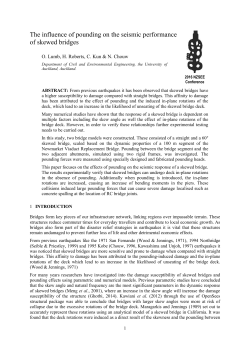 The influence of pounding on the seismic performance of skewed