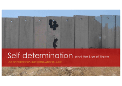 Self-determination and the Use of force