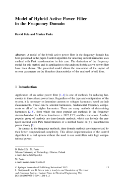 Model of Hybrid Active Power Filter in the Frequency Domain