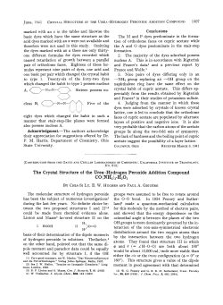 The Crystal Structure of the Urea-Hydrogen