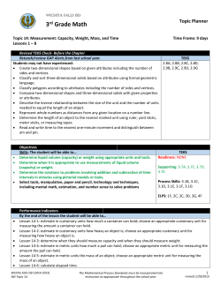 3rd Grade Math - Wichita Falls ISD