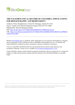 the paleobotanical record of colombia - Wageningen UR E