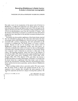 Decoding M iddletown`s Easter bunny