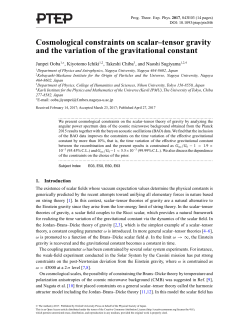 Cosmological constraints on scalar&ndash;tensor gravity and the variation