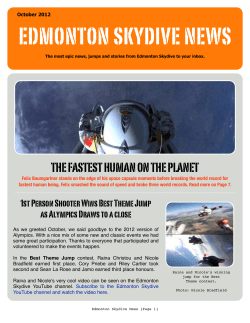 EDMONTON SKYDIVE NEWS
