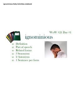 ignominious Daily Activities.notebook