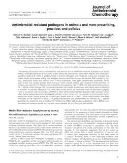 Antimicrobial-resistant pathogens in animals and
