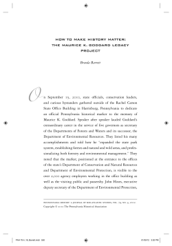 HOW TO MAKE HISTORY MATTER: THE MAURICE K