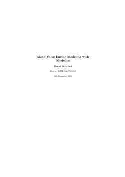 Mean Value Engine Modeling with Modelica
