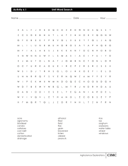 Unit Word Search Activity 6.1