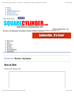 Best of 2016 | Squarecylinder.com &ndash; Art Reviews | Art