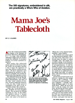 Mama Joe`s Tablecloth