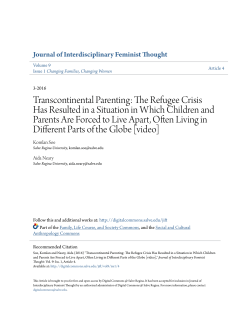 Transcontinental Parenting: The Refugee Crisis Has Resulted in a