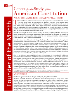 The Marquis de Lafayette  - Center for the Study of the