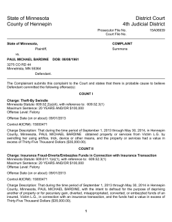 Criminal Complaint  - Hennepin County Attorney