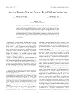 Attention: Reaction Time and Accuracy Reveal Different Mechanisms