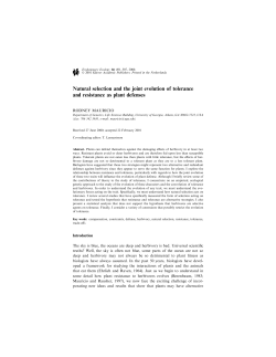 Natural selection and the joint evolution of tolerance and resistance