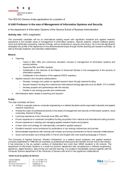 HES Gen&egrave;ve - HES