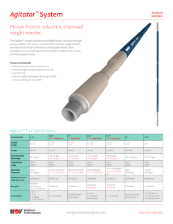 Agitator System Technical Summary