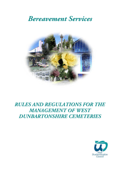rules and regulations - West Dunbartonshire Council