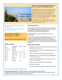 Barcelona and Mediterranean cruise tour