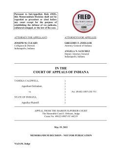 Tameka Caldwell v. State of Indiana