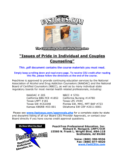 Issues of Pride in Individual and Couples Counseling