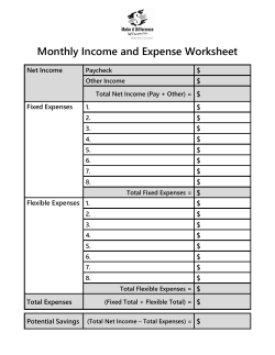 Monthly Income and Expense Worksheet - Make