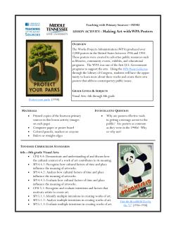 LESSON ACTIVITY : Making Art with WPA Posters