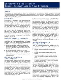 Understanding the Effects of Deferred Income Taxes on Your