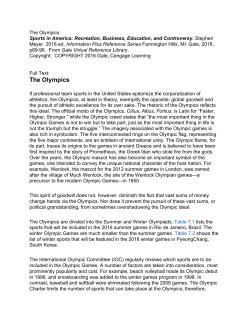 The Olympics - The Gale Blog