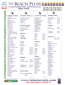 October 23 - The Beach Plum