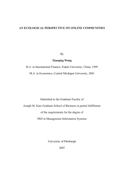 Organizing User Participation: Online User Community