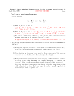 Sigma notation, Riemann sums, definite