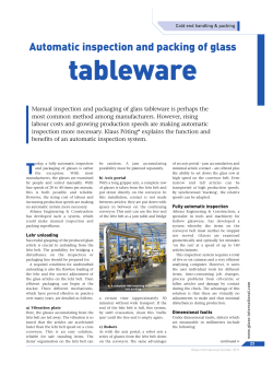 Automatic inspection and packing of glass tableware