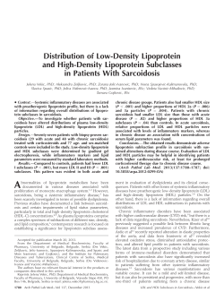 Distribution of Low-Density Lipoprotein and High