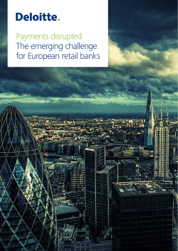 Payments disrupted The emerging challenge for European