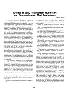 Effects of Early-Postmortem Muscle pH and Temperature on Meat