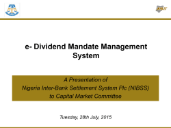 e- Dividend Mandate Management System