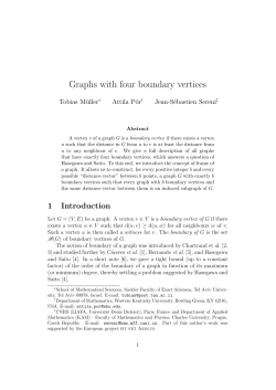 Graphs with four boundary vertices