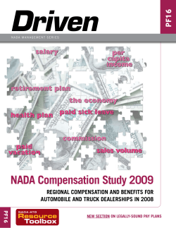 NADA Compensation Study 2009 - Automotive Dealership Institute
