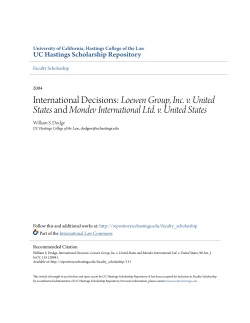 Loewen Group, Inc. v. United States and Mondev International Ltd. v