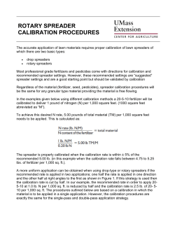 rotary spreader calibration procedures