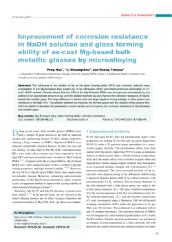 Improvement of corrosion resistance in NaOH solution and glass