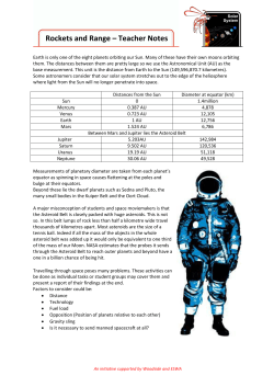 Rockets and Range - Teacher Notes File