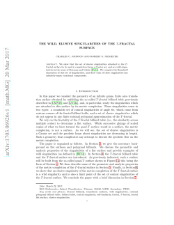 The Wild, Elusive Singularities of the T