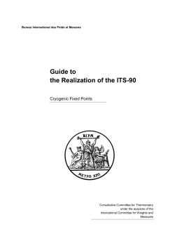 Guide to Realization the ITS-90: Cryogenic Fixed Points
